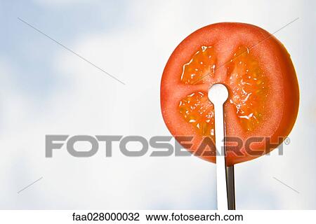 Tongs holding up tomato slice, close-up View Large Photo Image Stock Image - Tongs holding up tomato slice, close-up. Fotosearch