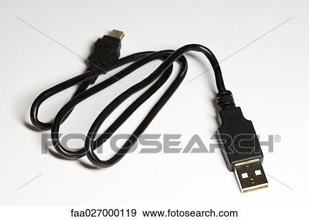 USB cable, close-up View Large Photo Image Stock Photo - USB cable, close-up. Fotosearch