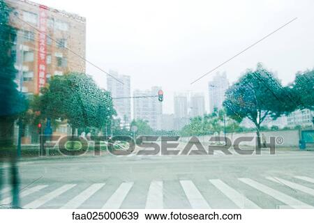 View of road through windshield View Large Photo Image Stock Photo - View of road through windshield. Fotosearch