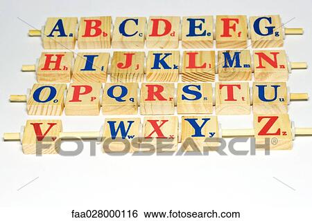 Wooden alphabet blocks, close-up View Large Photo Image Stock Photograph - Wooden alphabet blocks, close-up. Fotosearch