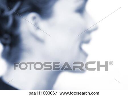 Woman's face, side view, blurred View Large Photo Image Stock Photo - Woman's face, side view, blurred. Fotosearch