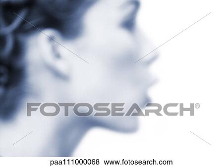 Woman's face, side view, blurred View Large Photo Image Stock Photo - Woman's face, side view, blurred. Fotosearch