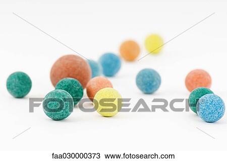 Stock Image - Multicolored balls, close-up. Fotosearch