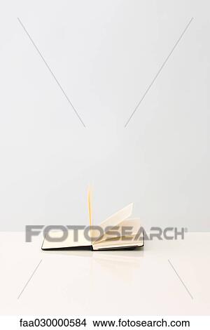 Picture - Open book, blank pages. Fotosearch