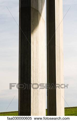 Pair of columns, outdoors, cropped View Large Photo Image Stock Photography - Pair of columns, outdoors, cropped. Fotosearch