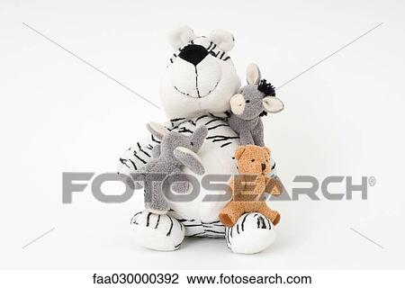 Stock Image - Stuffed toys, close-up. Fotosearch