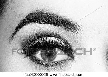 Woman wearing false eyelashes, close-up of eye View Large Photo Image Stock Photograph - Woman wearing false eyelashes, close-up of eye. Fotosearch
