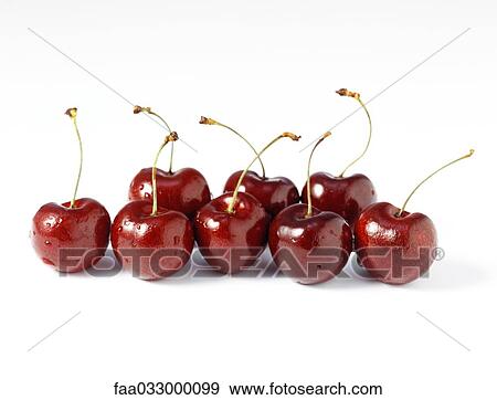 Stock Photo - Fresh cherries, close-up. Fotosearch