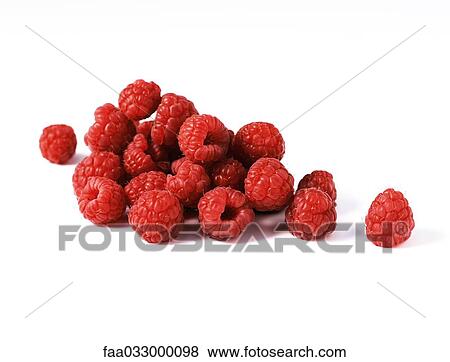 Stock Photo - Fresh raspberries, close-up. Fotosearch