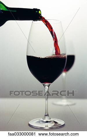 Red wine pouring into glass, close-up View Large Photo Image Stock Image - Red wine pouring into glass, close-up. Fotosearch