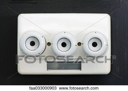Stock Image - Electric meter, close-up. Fotosearch