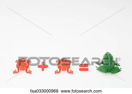 Red frog plus red frog equals green toad View Large Photo Image Stock Photo - Red frog plus red frog equals green toad. Fotosearch