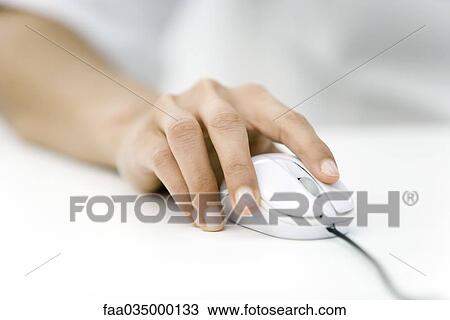 Hand using computer mouse, close-up View Large Photo Image Stock Image - Hand using computer mouse, close-up. Fotosearch