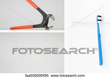 Wire cutter and toothbrush View Large Photo Image Stock Photography - Wire cutter and toothbrush. Fotosearch