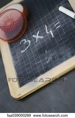 Chalkboard with simple math equation View Large Photo Image Stock Photo - Chalkboard with simple math equation. Fotosearch