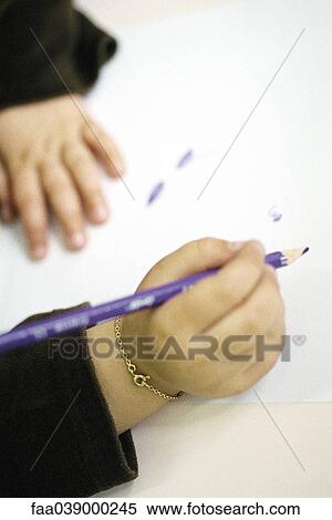 Child drawing with colored pencil, cropped view of hands View Large Photo Image Stock Photography - Child drawing with colored pencil, cropped view of hands. Fotosearch