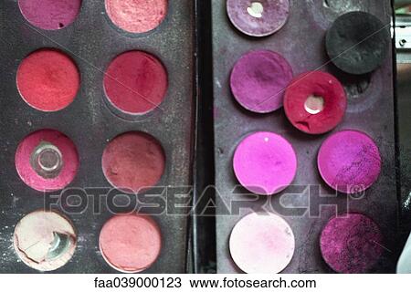 Stock Image - Multicolored eye shadow. Fotosearch