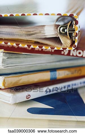 Pile of textbooks View Large Photo Image Stock Photograph - Pile of textbooks. Fotosearch