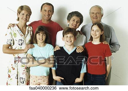 Extended family portrait View Large Photo Image Stock Photograph - Extended family portrait. Fotosearch