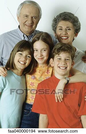 Grandparents and three grandchildren, portrait View Large Photo Image Picture - Grandparents and three grandchildren, portrait. Fotosearch