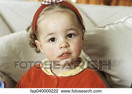 Little girl looking at camera, portrait View Large Photo Image Stock Image - Little girl looking at camera, portrait. Fotosearch