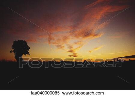 Sunset landscape View Large Photo Image Stock Photography - Sunset landscape. Fotosearch