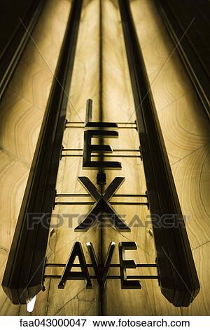 Lexington avenue sign in the Chrysler Building lobby, Manhattan, New York City View Large Photo Image Stock Photo - Lexington avenue sign in the Chrysler Building lobby, Manhattan, New York City. Fotosearch