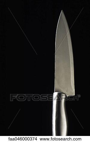 Chef's knife on black background View Large Photo Image Picture - Chef's knife on black background. Fotosearch