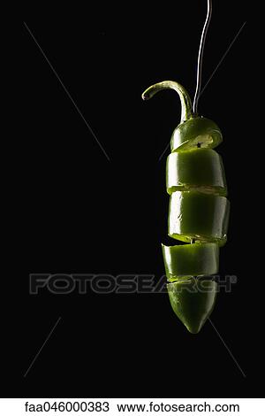 Green chili pepper, sliced View Large Photo Image Stock Image - Green chili pepper, sliced. Fotosearch