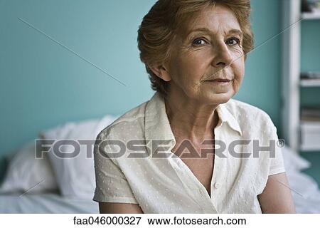 Stock Photo - Senior woman, portrait. Fotosearch