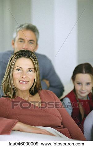 Woman with husband and daughter, portrait View Large Photo Image Stock Photo - Woman with husband and daughter, portrait. Fotosearch