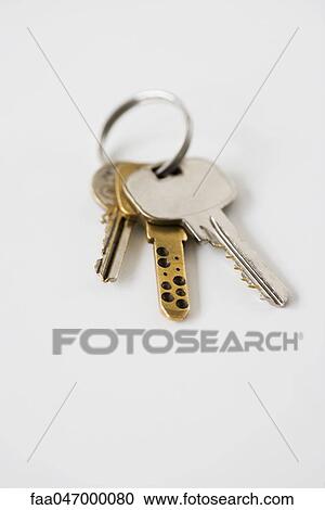 Keys on key ring View Large Photo Image Stock Image - Keys on key ring. Fotosearch