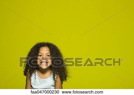 Stock Image - Little girl, portrait. Fotosearch