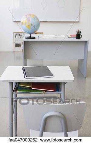 School desk and chair in classroom View Large Photo Image Stock Image - School desk and chair in classroom. Fotosearch