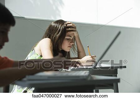 Stock Photo - Students studying. Fotosearch
