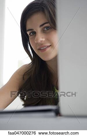 Stock Photograph - Teenage girl, portrait. Fotosearch