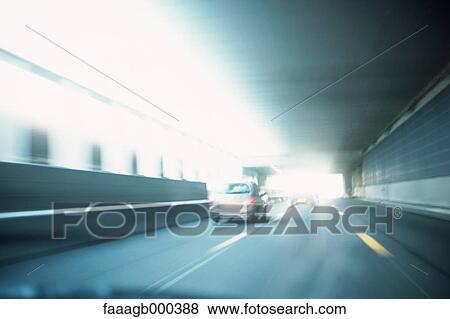 Cars in tunnel View Large Photo Image Stock Photo - Cars in tunnel. Fotosearch