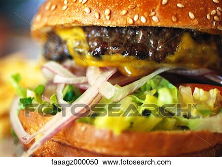 Cheeseburger View Large Photo Image Stock Image - Cheeseburger. Fotosearch