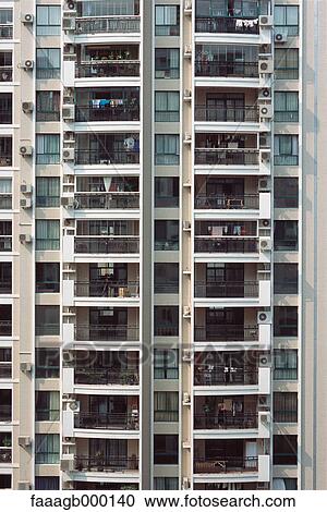 Stock Image - China, Shanghai, high rise apartment. Fotosearch