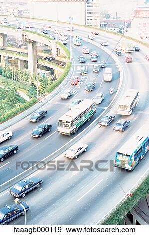 China, Shanghai, overpass View Large Photo Image Stock Photo - China, Shanghai, overpass. Fotosearch