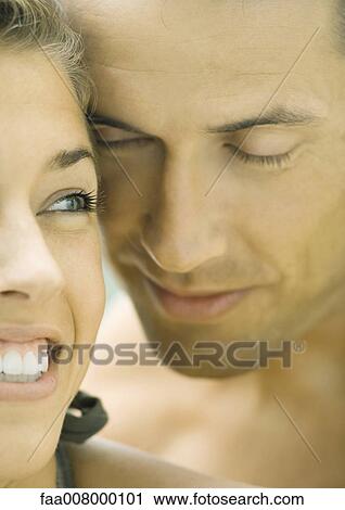 Couple, close-up of faces View Large Photo Image Stock Image - Couple, close-up of faces. Fotosearch