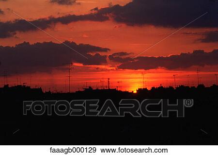 France, Paris, sunset View Large Photo Image Stock Photo - France, Paris, sunset. Fotosearch