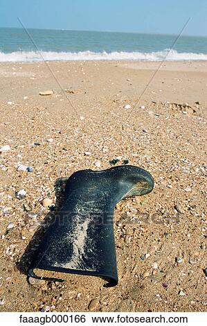 Galosh on beach View Large Photo Image Stock Photograph - Galosh on beach. Fotosearch