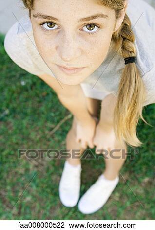 Girl, high angle view View Large Photo Image Stock Image - Girl, high angle view. Fotosearch