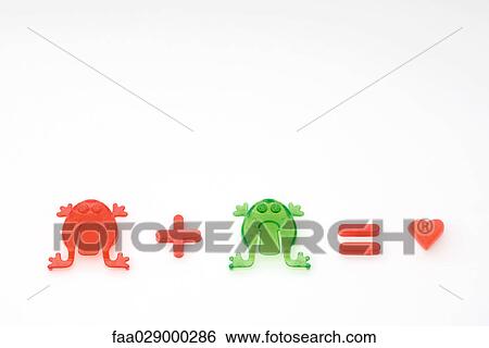 Green frog plus red frog equals love View Large Photo Image Stock Photograph - Green frog plus red frog equals love. Fotosearch