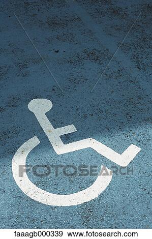 Handicap sign on asphalt View Large Photo Image Stock Photo - Handicap sign on asphalt. Fotosearch