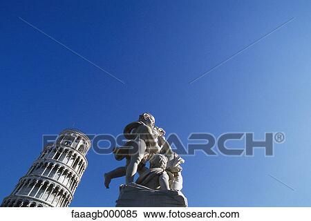 Italy, Pisa, leaning tower and statue View Large Photo Image Stock Photography - Italy, Pisa, leaning tower and statue. Fotosearch