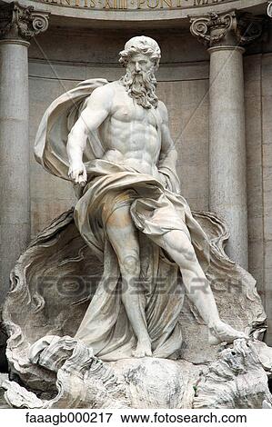 Italy, Rome, Trevi Fountain, statue of Neptune View Large Photo Image Stock Photo - Italy, Rome, Trevi Fountain, statue of Neptune. Fotosearch