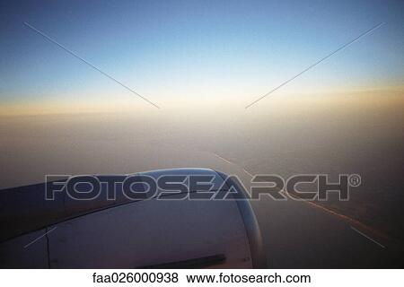 Stock Photo - Jet engine and aerial view. Fotosearch