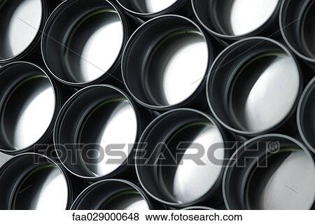 Stock Photo - Metal containers, close-up. Fotosearch